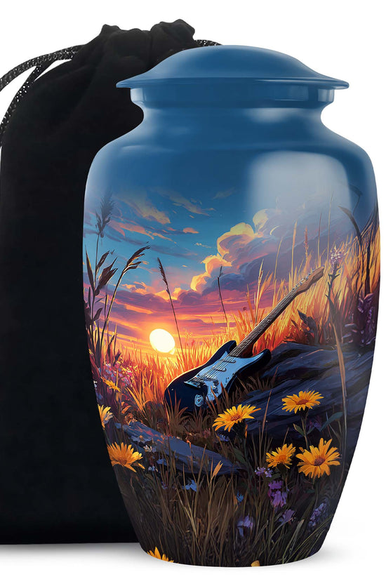 Peaceful Guitar Cremation Urn - Musical Tribute Urn For Loved Ones