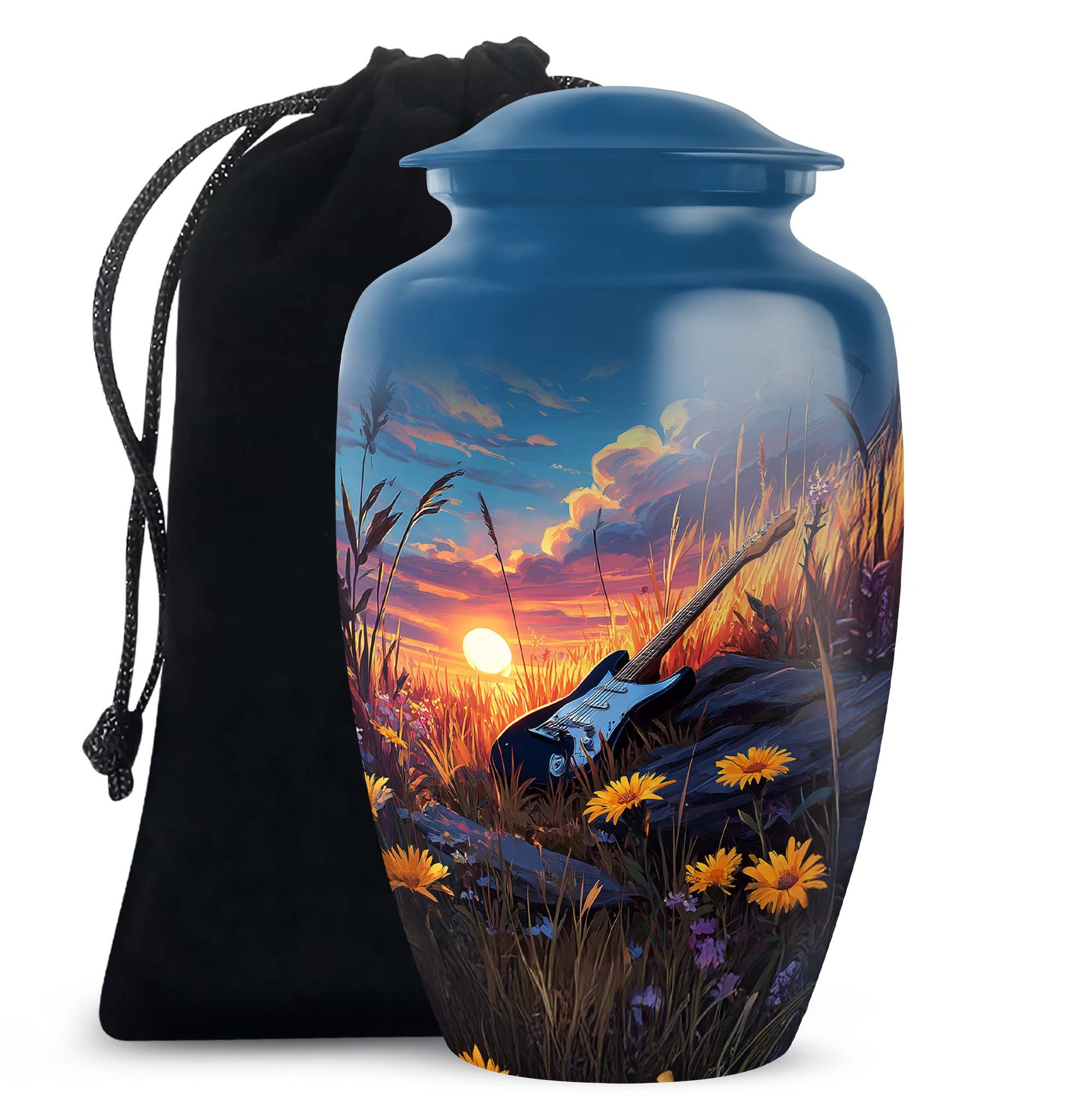 Peaceful Guitar Cremation Urn - Musical Tribute Urn For Loved Ones