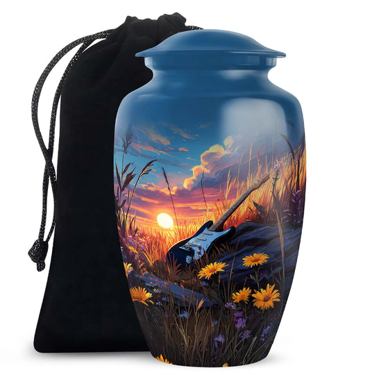 Peaceful Guitar Cremation Urn - Musical Tribute Urn For Loved Ones