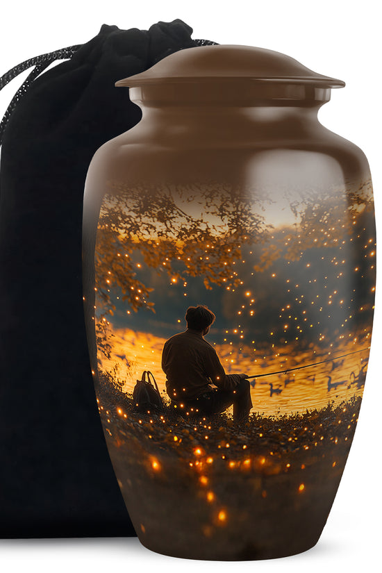 Fisherman Tribute Urn - Nature Cremation Urn For Adults