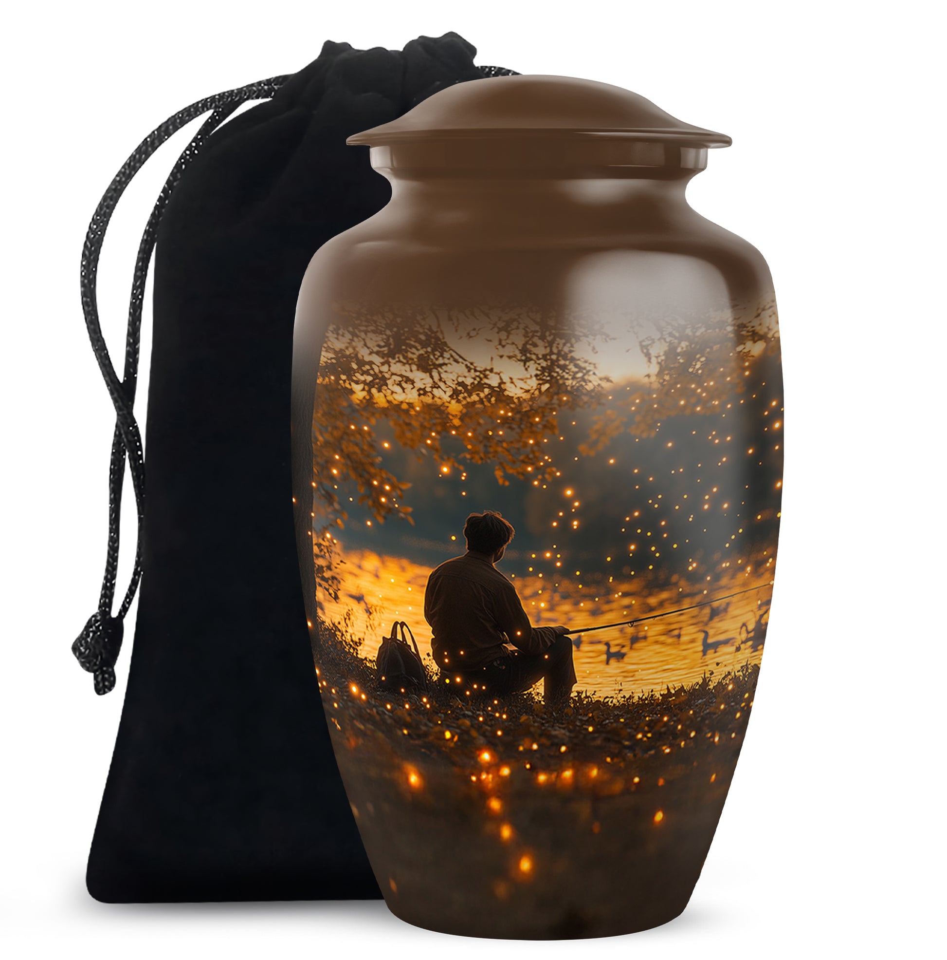 Fisherman Tribute Urn - Nature Cremation Urn For Adults