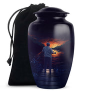 Peaceful Fishing Cremation Urn - Scenic Lake Cremation Urn For Human Ashes