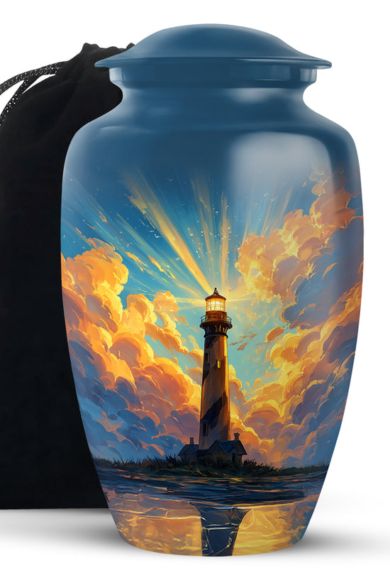 Divine Sky Lighthouse Urn - Premium Cremation Urn For Adult Male & Female