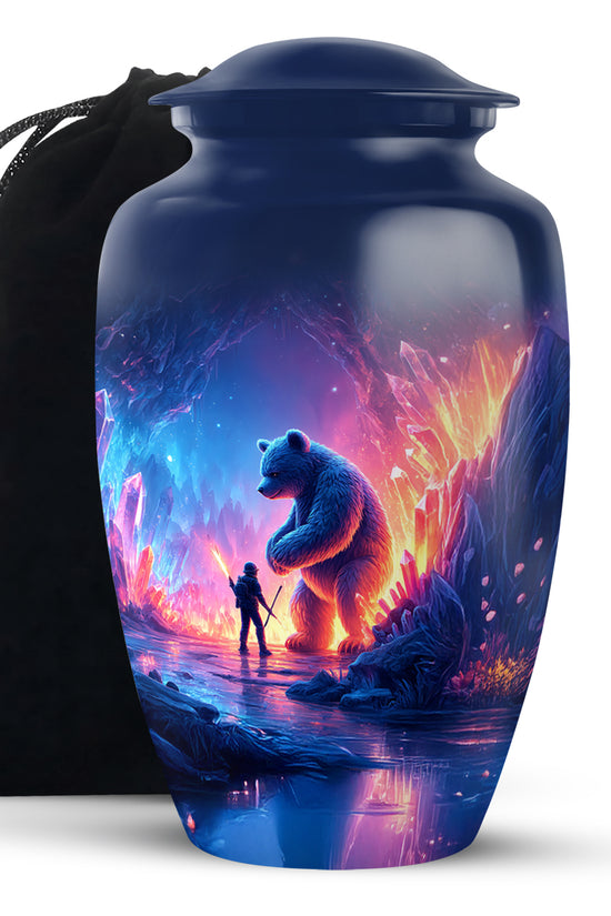 Cave Bear Cremation Urn - Protector Memorial Urn For Father & Mother