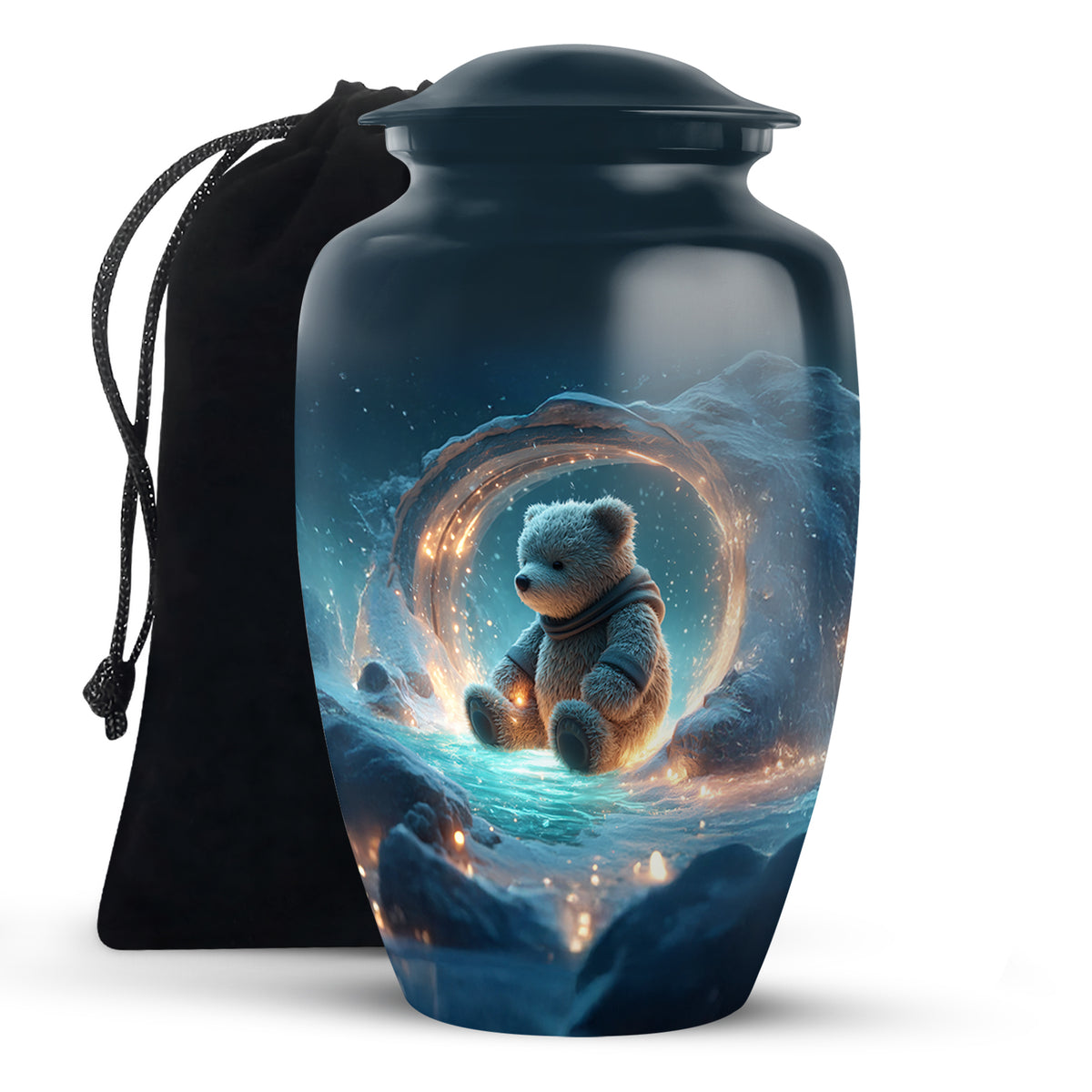 Cute Teddy Bear Memorial Urn - Funeral Urn For Human Ashes