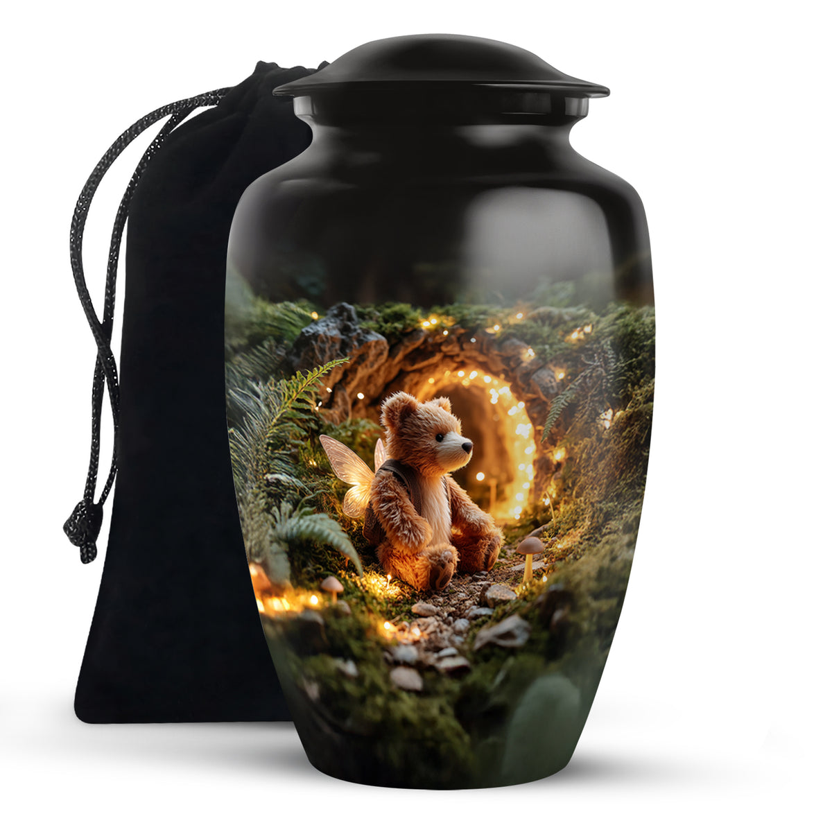 Fairy Teddy Bear Memorial Urn - Peaceful Cremation Urn For Loved Ones