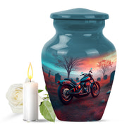 Regal Bike Memorial Cremation Urns - Teal 10-inch, 200 cu in - Karyliz