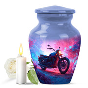 Blue Resounding Bike Memorial Urn for Ashes - 10-inch, 200 cu in - Karyliz