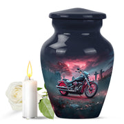 Personalized Eternal Bike Cremation Urns - Blue 10-inch, 200 cu in - Karyliz