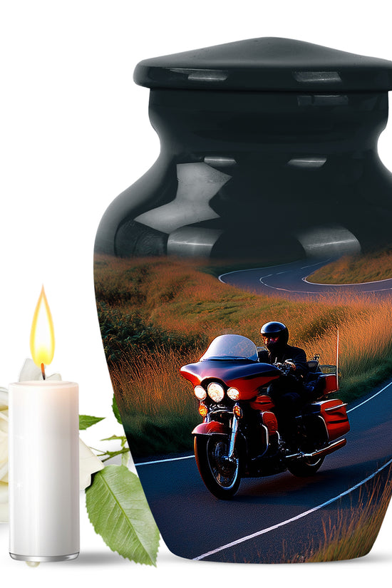 Blue Bike Cremation Urns - Opulent Dedication 10-inch, 200 cu in - Karyliz