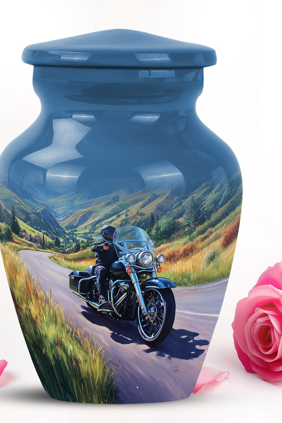 Blue Bike Cremation Urns - Imperial Tribute 10-inch, 200 cu in - Karyliz