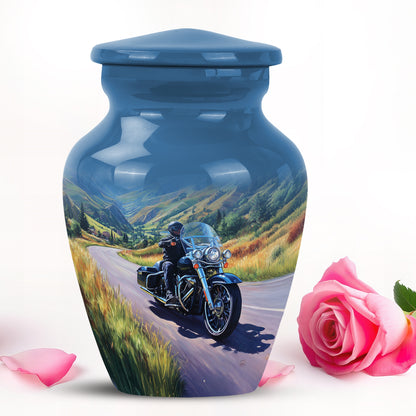 Blue Bike Cremation Urns - Imperial Tribute 10-inch, 200 cu in - Karyliz