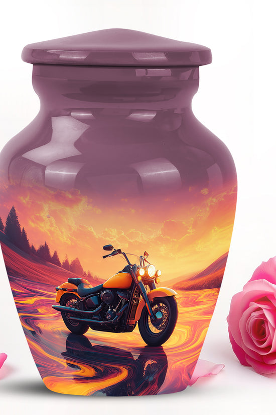 Personalized Elegant Bike Cremation Urns - Pink 10-inch, 200 cu in - Karyliz