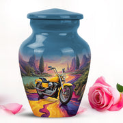 Personalized Bike Cremation Urns - Eminent Blue 10-inch, 200 cu in - Karyliz