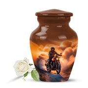 Distinguished Gold Bike Cremation Urn for Ashes - 10-inch, 200 cu in - Karyliz