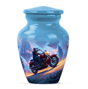 Blue Resounding Bike Memorial Urn for Ashes - 10-inch, 200 cu in - Karyliz