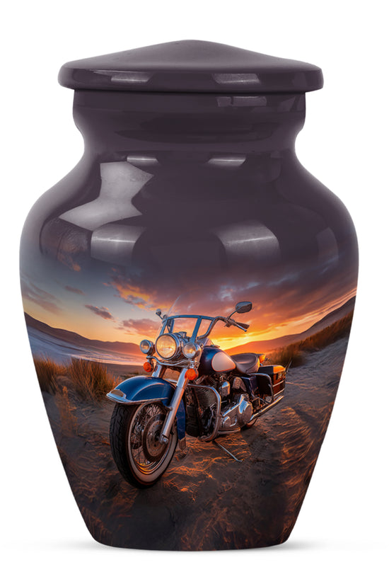 Black Bike Honor Cremation Urns for Human Ashes - 10-inch, 200 cu in - Karyliz