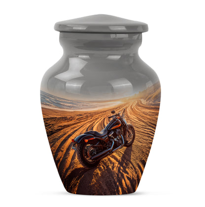 Distinguished Gray Bike Cremation Urn for Ashes - 10-inch, 200 cu in - Karyliz