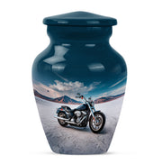 Lustrous Bike Cremation Urns for Human Ashes - Blue 10-inch - Karyliz