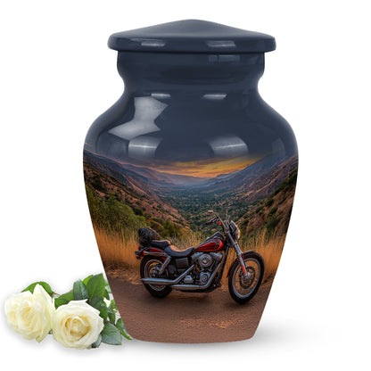 Personalized Bike Cremation Urns - Wondrous Blue 10-inch, 200 cu in - Karyliz