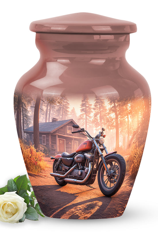 Regal Bike Memorial Cremation Urns - Red 10-inch, 200 cu in - Karyliz