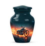 Resplendent Blue Bike Cremation Urn for Ashes - 10-inch, 200 cu in - Karyliz