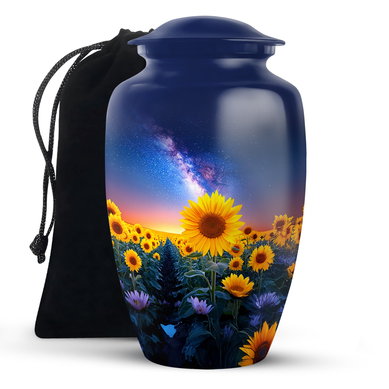 Sunflower Cremation Urn - Night Sky Beautiful Urn For Human Ashes