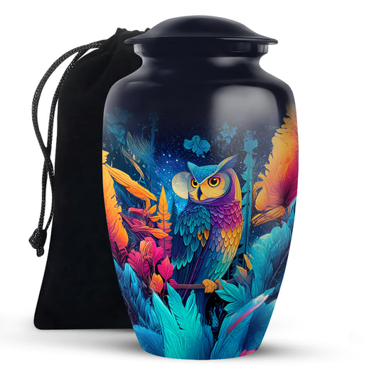 Artistic Night Owl Urn - Cremation Urn For Human Ashes