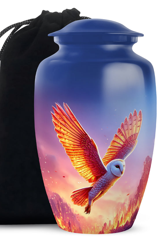 Flying Owl Cremation Urn - Cremation Urn For Human Ashes