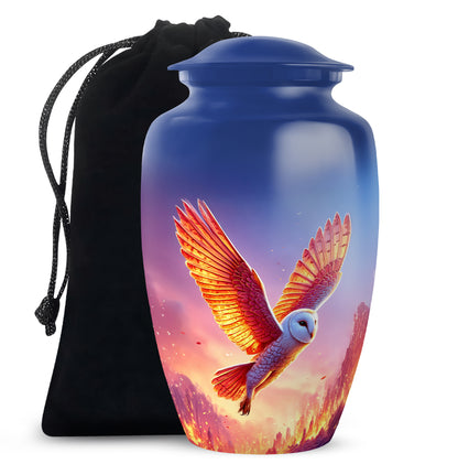Flying Owl Cremation Urn - Cremation Urn For Human Ashes