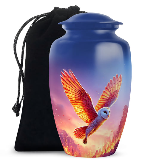 Flying Owl Cremation Urn - Cremation Urn For Human Ashes