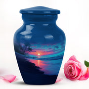 Sublime Beach Cremation Urns for Human Ashes - Blue 10-inch - Yatskia