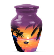 Pink Beach Haven Cremation Urns for Human Ashes - 10-inch, 200 cu in - Yatskia