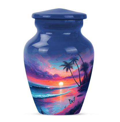 Blessed Beach Cremation Urns for Human Ashes - Blue 10-inch - Yatskia