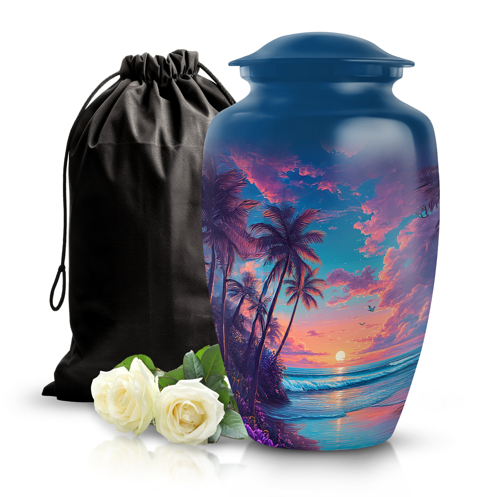 Sunset Beach Cremation Urn - Decorative Ocean Urn For Human Ashes
