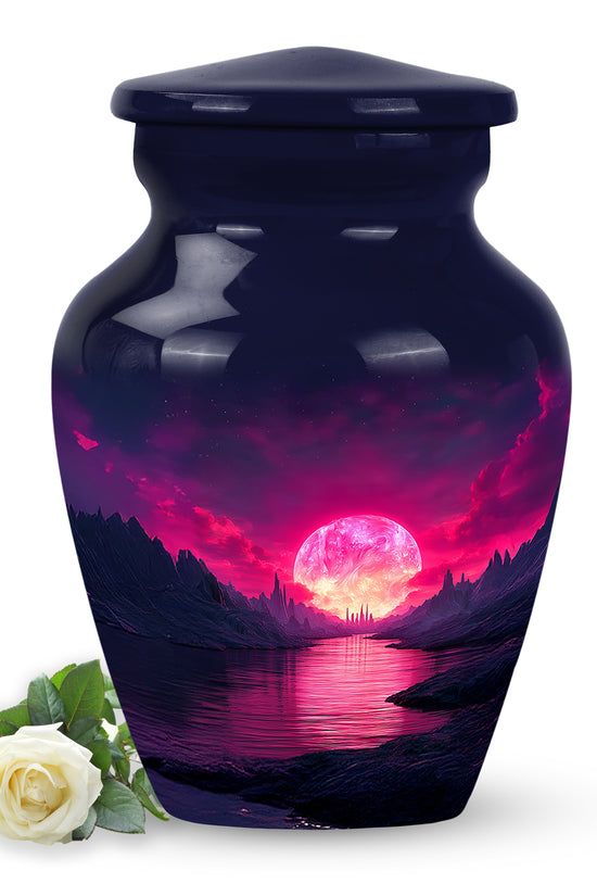 Blue Venerable Beach Cremation Urns for Human Ashes - 10-inch, 200 cu in - Yatskia