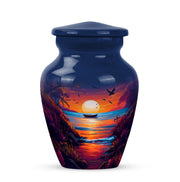 Regal Beach Memorial Cremation Urns - Blue 10-inch, 200 cu in - Yatskia