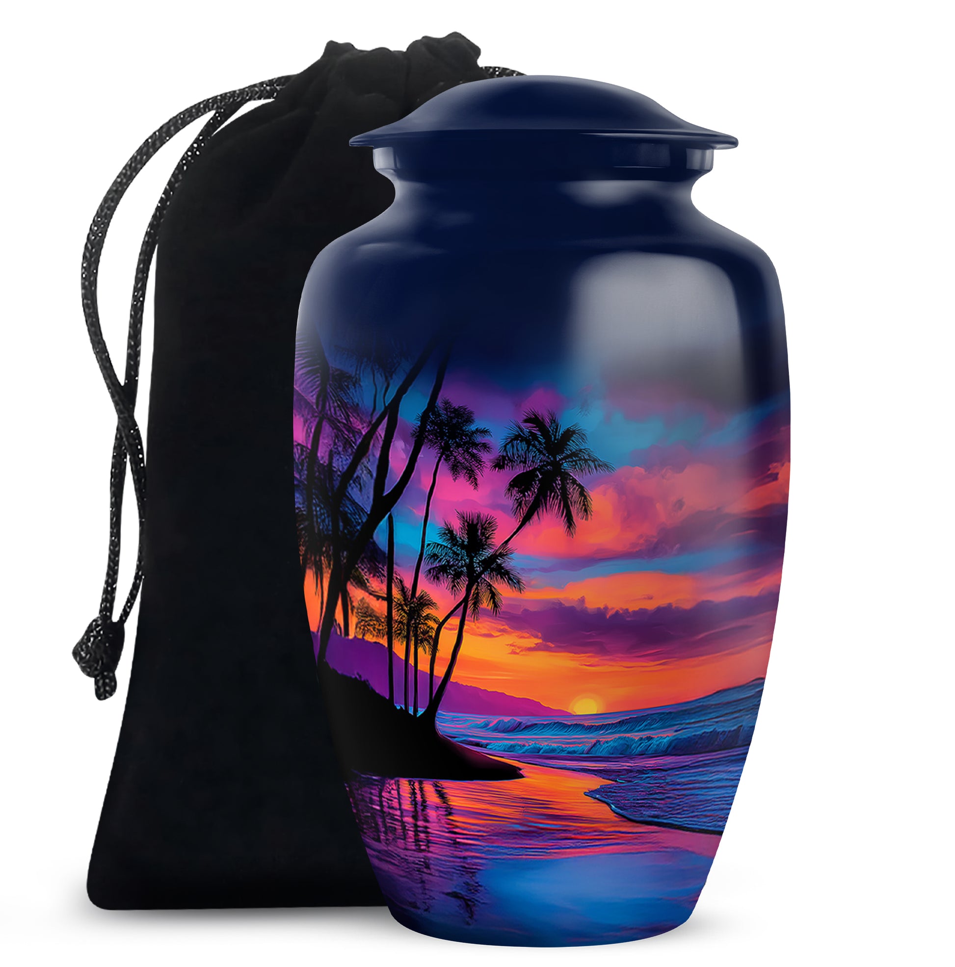 Beautiful Beach Funeral Urn - Elegant Cremation Urn For Human Ashes