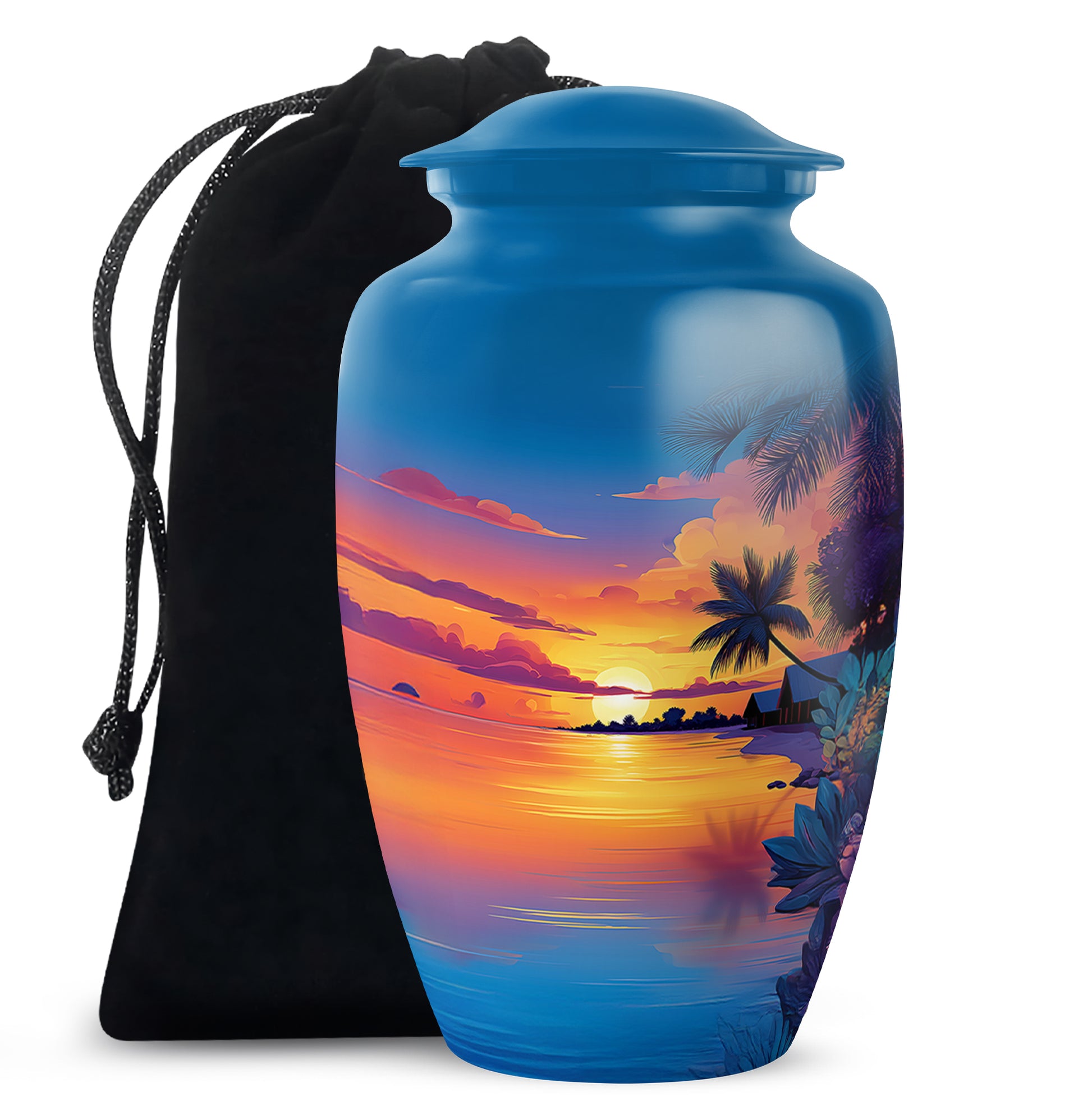 Beautiful Sunset Mermorial Urn - Artistic Funeral Urn For Human Ashes