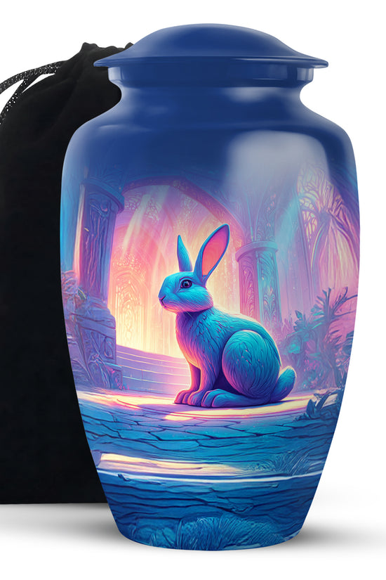 Dreamy Fantasy Rabbit Funeral Urn - Glowing Hall Cremation Urn For Loved Ones