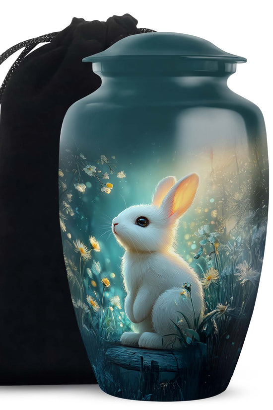 Cute Rabbit Memorial Urn - Bunny Cremation Urn For Human Ashes