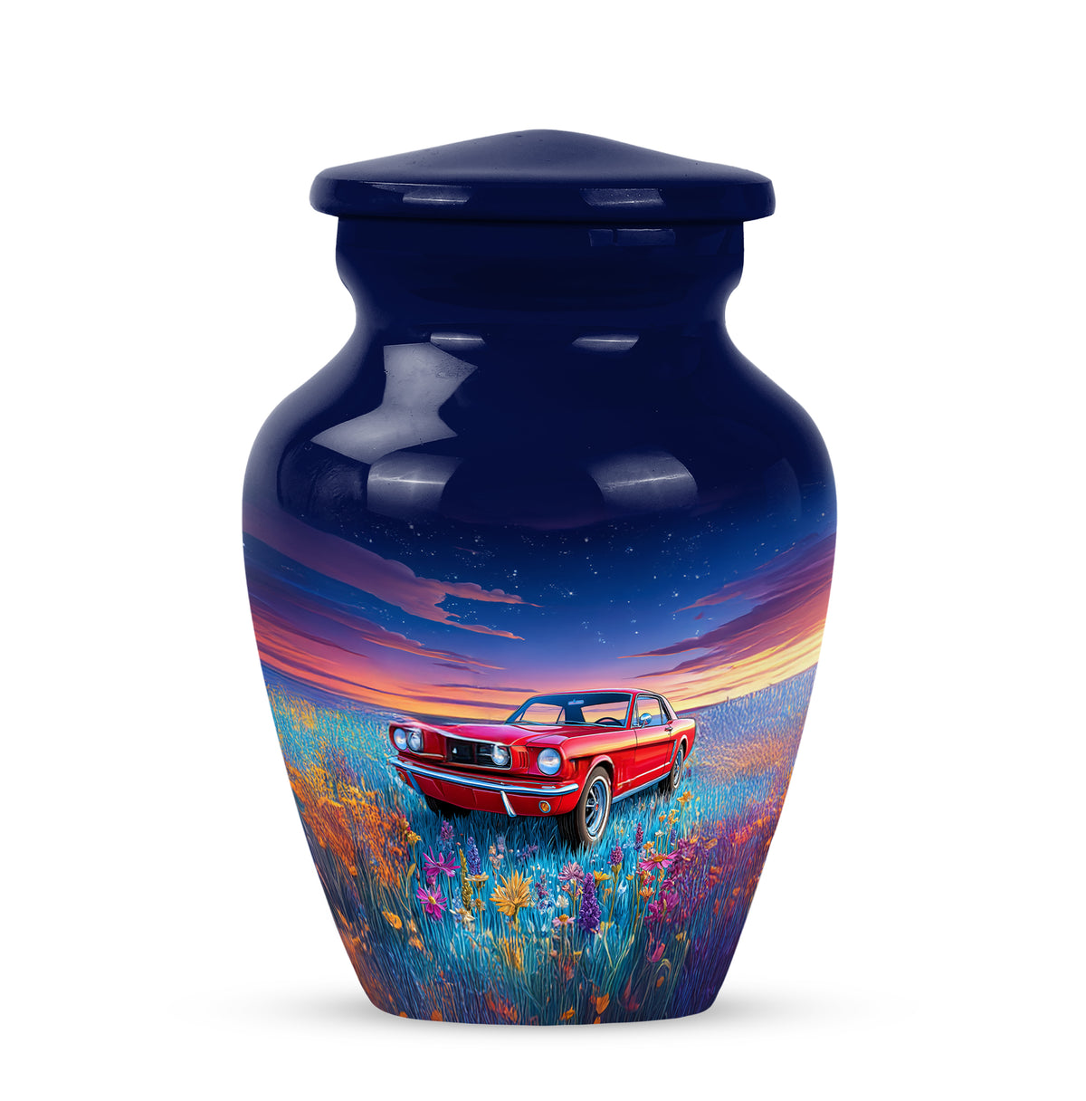 Remarkable Car Memorial Cremation Urns - Blue 10-inch, 200 cu in - Karyliz