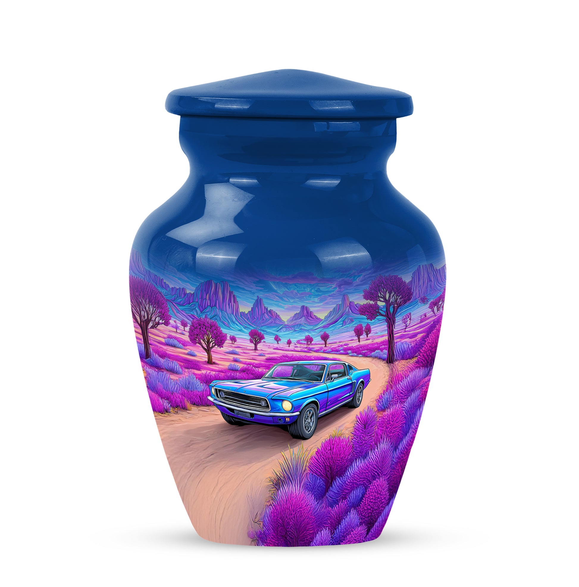 Personalized Car Cremation Urns - Eminent Blue 10-inch, 200 cu in - Karyliz