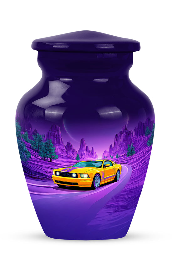 Timeless Blue Car Cremation Urn for Ashes - 10-inch, 200 cu in - Karyliz