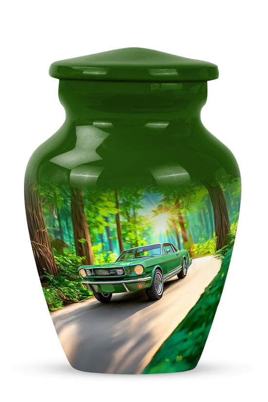 Everlasting Green Car Resting Place Urn for Human Ashes - 10-inch, 200 cu in - Karyliz