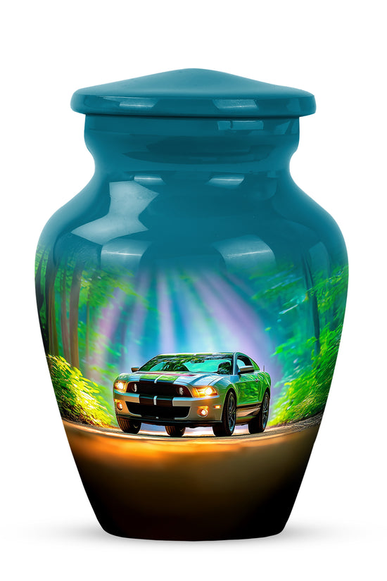 Teal Car Cremation Urns - Opulent Haven 10-inch, 200 cu in - Karyliz