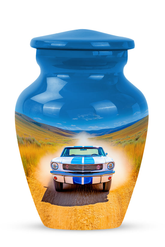 Ethereal Car Memorial Cremation Urns - Blue 10-inch, 200 cu in - Karyliz