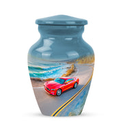 Personalized Car Cremation Urns - Pristine Blue 10-inch, 200 cu in - Karyliz