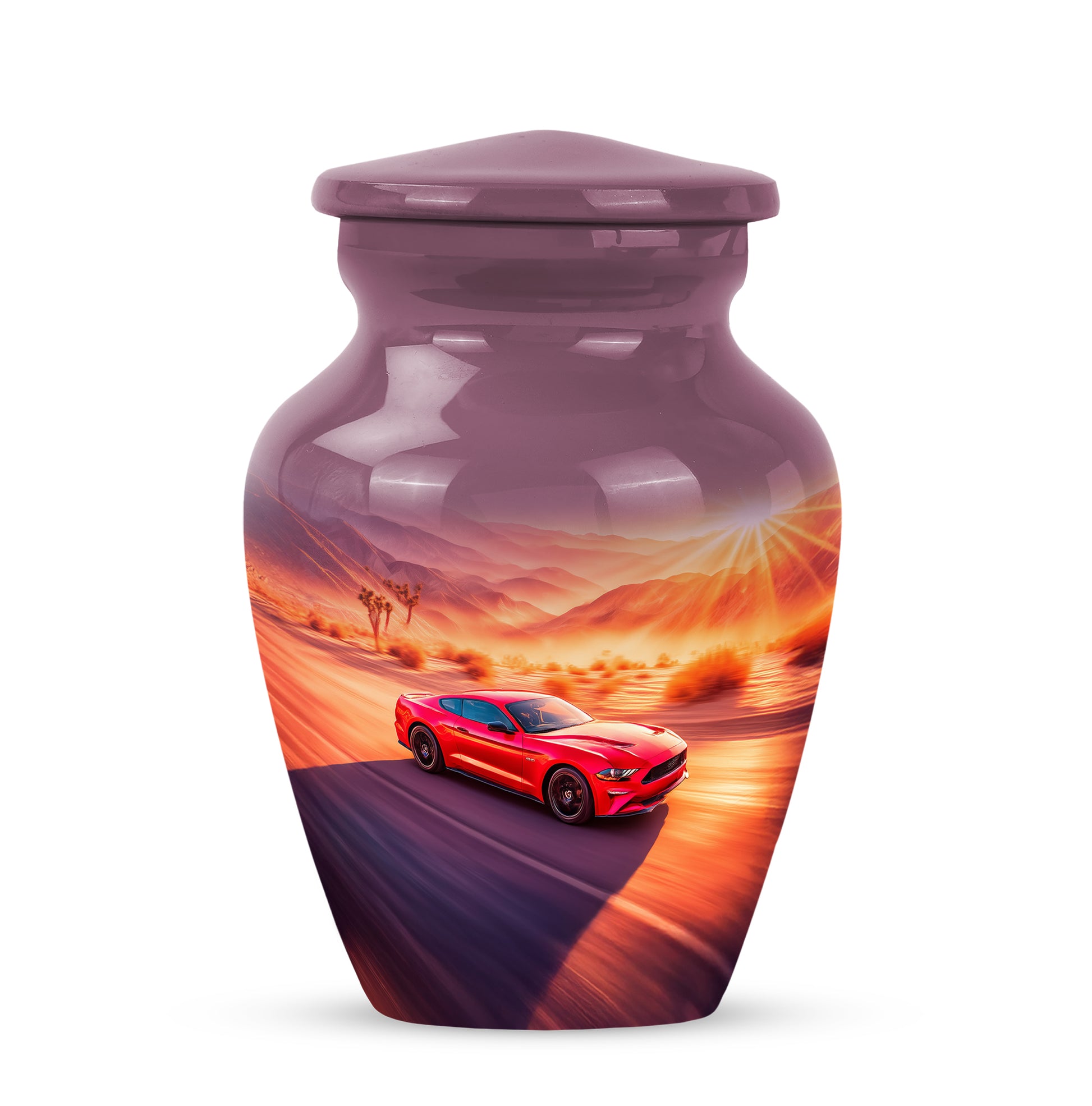 Pink Car Cremation Urns - Imperial Sentinel 10-inch, 200 cu in - Karyliz