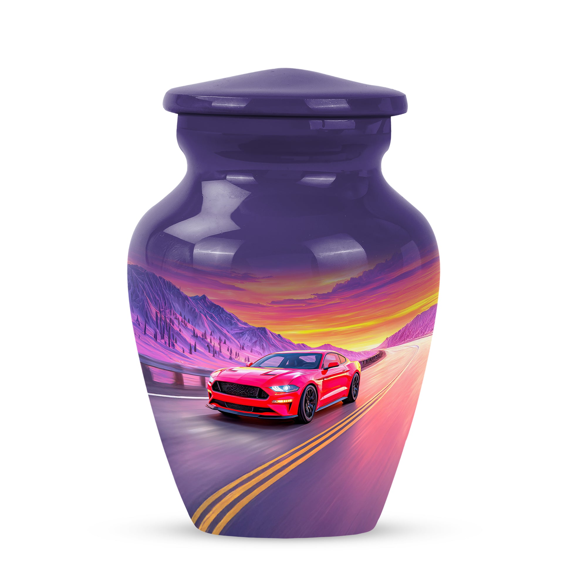Blue Car Beacon Cremation Urns for Human Ashes - 10-inch, 200 cu in - Karyliz